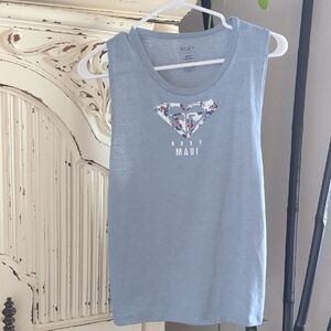 Roxy Light Blue Maui Tank with Graphic